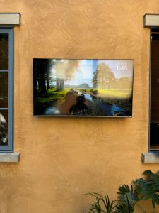 Out doors TV mounting on concrete wall,San Francisco , 10/7/2022