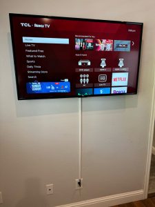 TV mounting and on-wall cable concealment, Pacifica, 2/27/2023