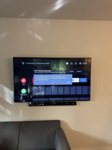 TV and sound bar mounting, Millbrae, 3/22/2022