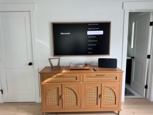 Samsung Frame TV mounting and in-wall cable concealment, Los Altos, 12/13/2022