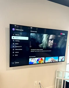 TV mounting and in-wall cable concealment, Danville, 9/11/2021