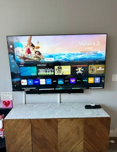TV and sound bar mounting plus on-wall cable concealment, Livermore, 2/6/2025